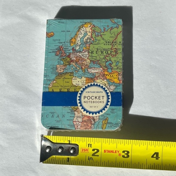 World Map Pocket Notebook - mini - set of 2 - Picture 4 of 4
